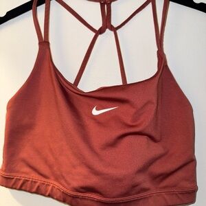 Nike Brown Sports Bra with Strappy Back Design